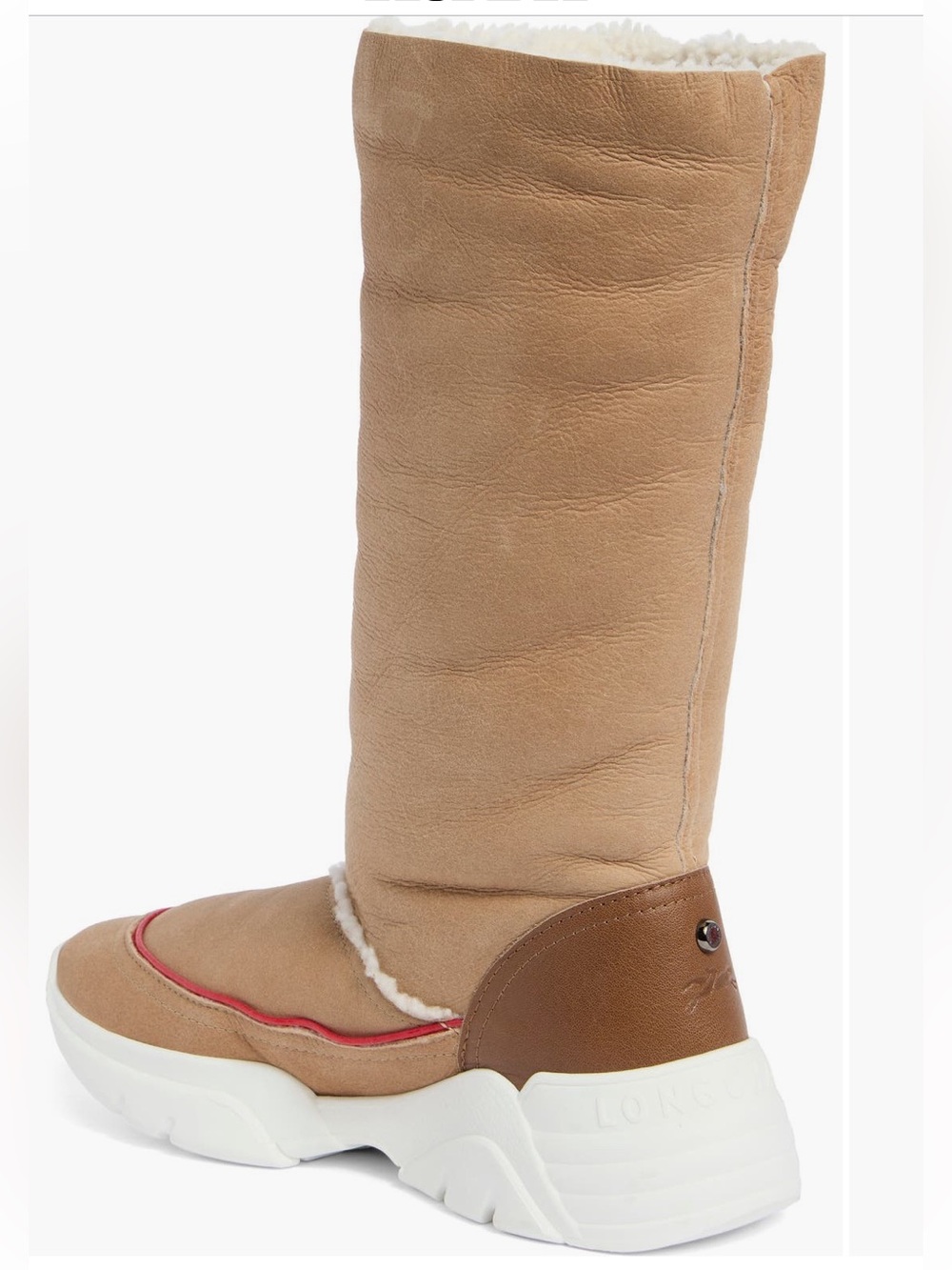 Longchamp Women’s Fleece Lined Tall Boot w/ red piping Sz 9 NWB